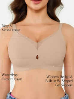 Seamless Breathable Contour Plunge Bra
