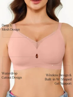 Seamless Breathable Contour Plunge Bra