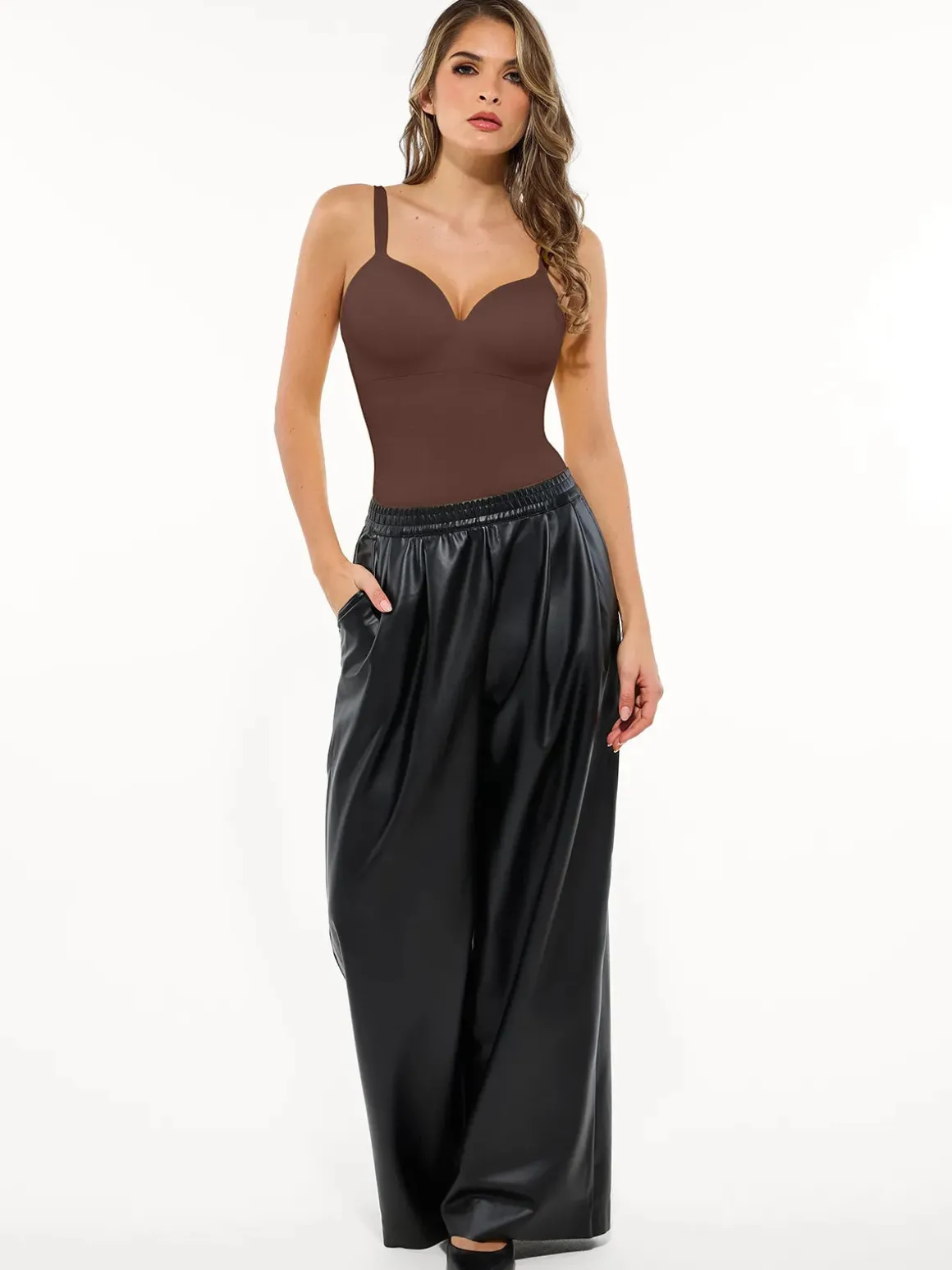 Seamless Built-in Bra All-in-One Push-Up Sculpting Cami Top