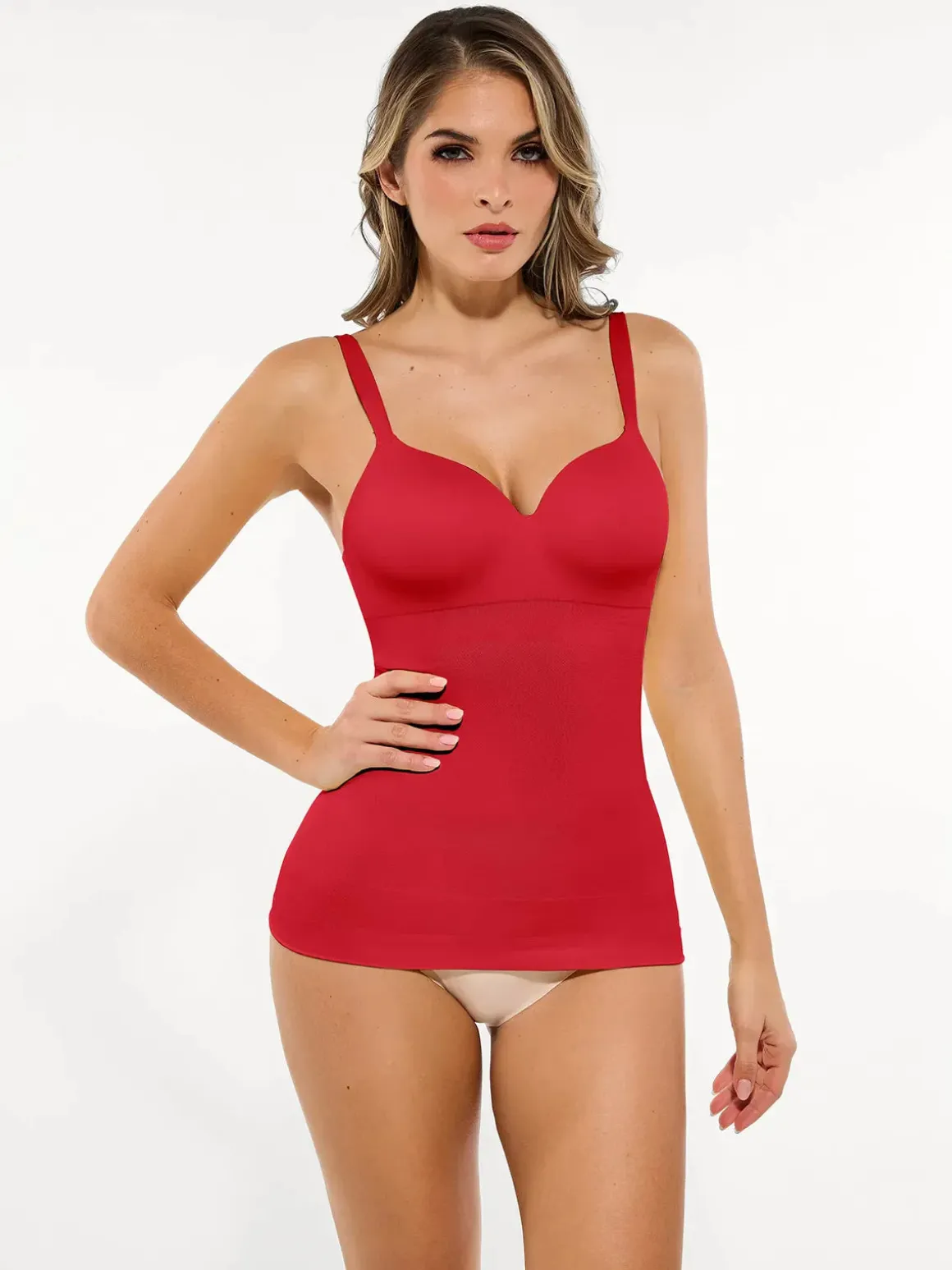 Seamless Built-in Bra All-in-One Push-Up Sculpting Cami Top