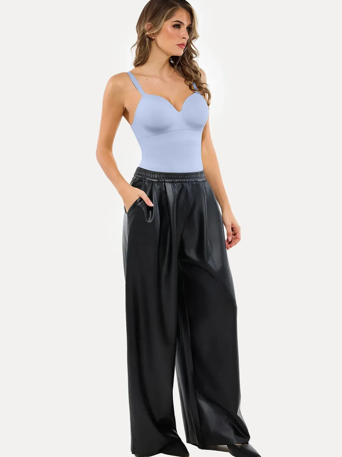 Seamless Built-in Bra All-in-One Push-Up Sculpting Cami Top