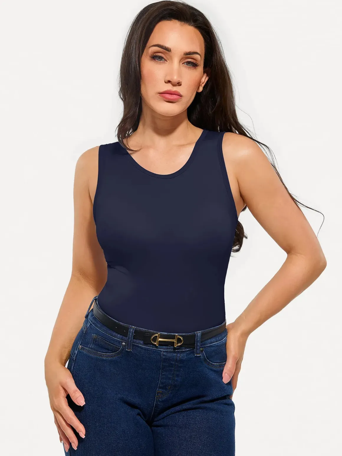 Seamless Built-in Bra All-in-One Shapewear Tank