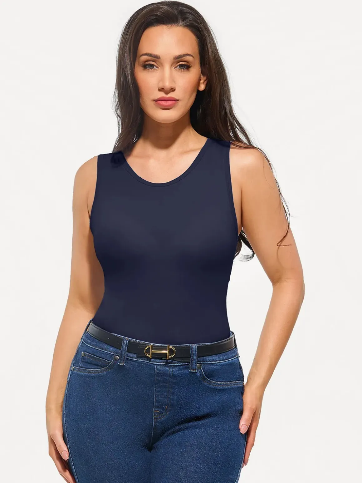 Seamless Built-in Bra All-in-One Shapewear Tank