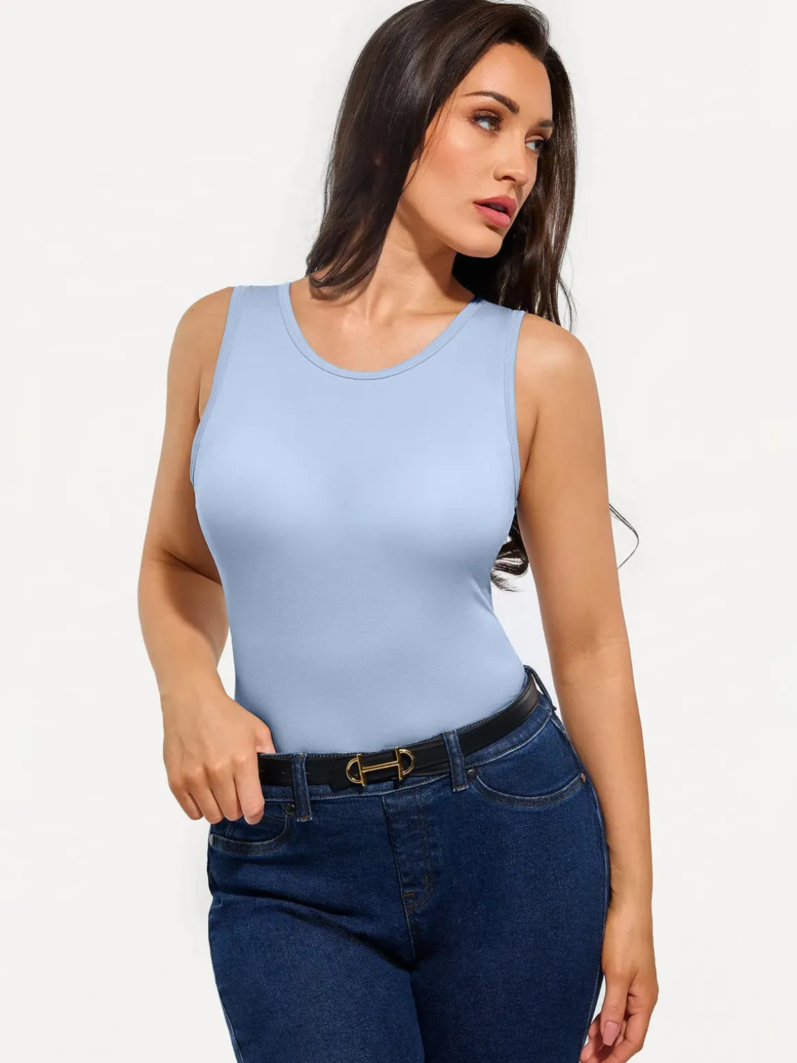 Seamless Built-in Bra All-in-One Shapewear Tank