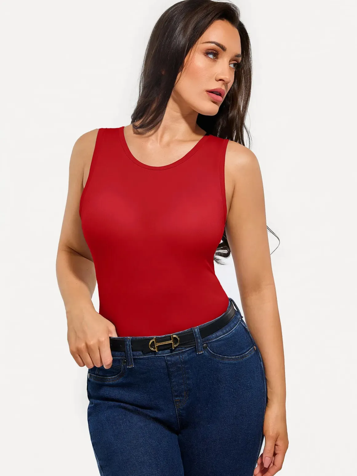 Seamless Built-in Bra All-in-One Shapewear Tank