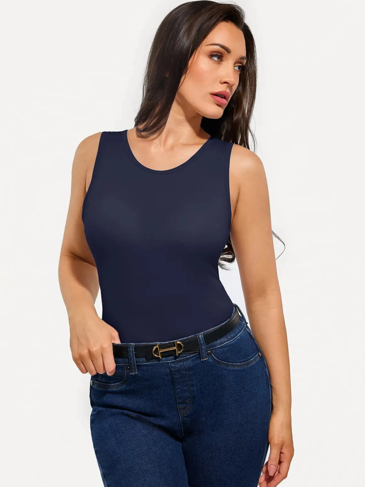 Seamless Built-in Bra All-in-One Shapewear Tank