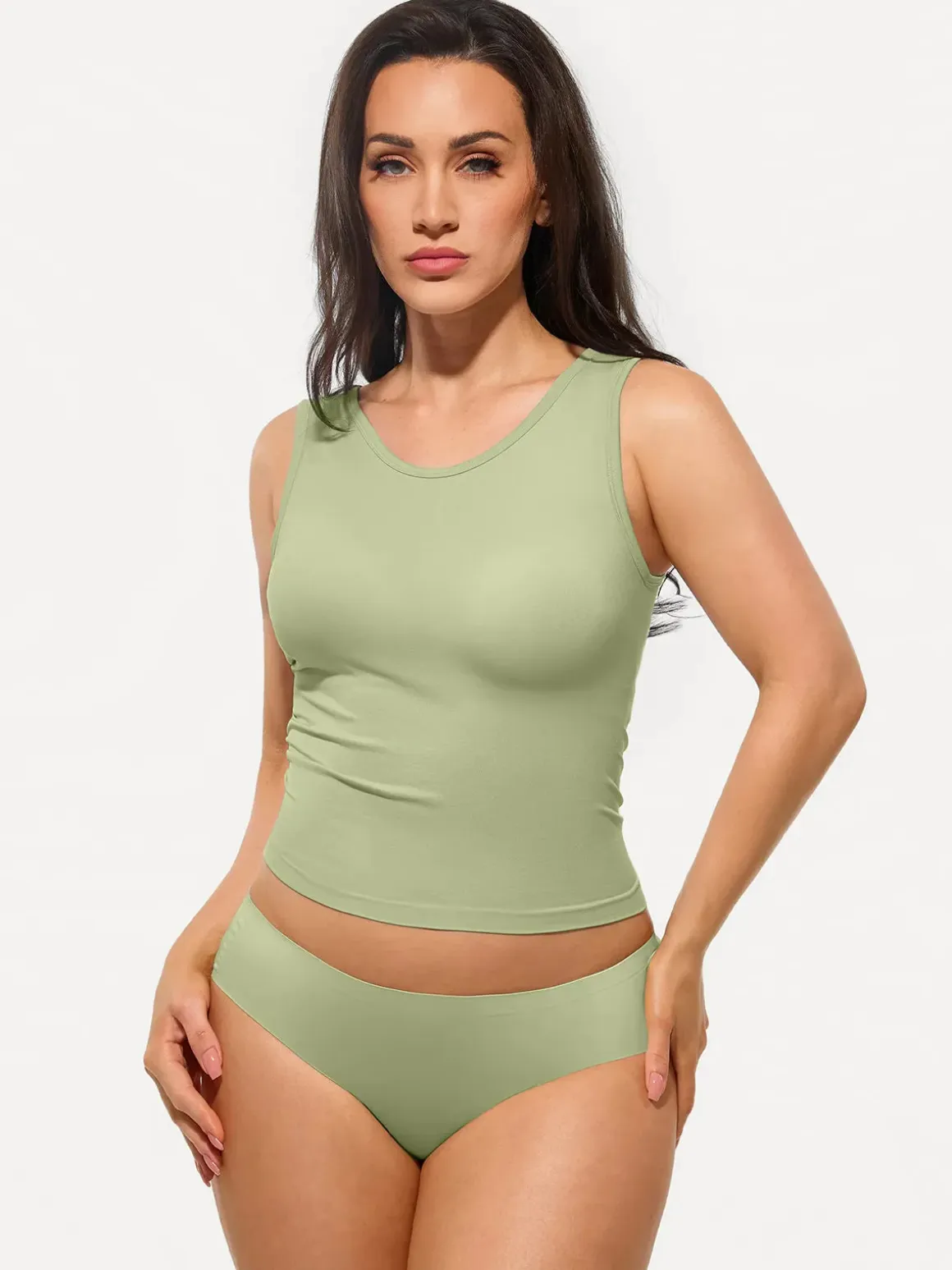 Seamless Built-in Bra All-in-One Shapewear Tank