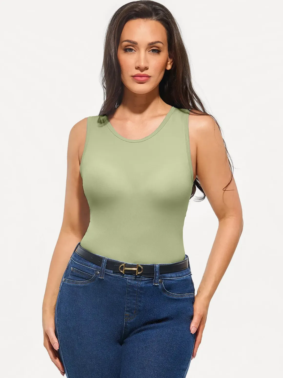 Seamless Built-in Bra All-in-One Shapewear Tank