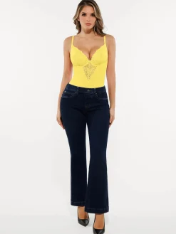 Seamless Lace V-Neck Shapewear Bodysuit