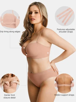 Seamless Non-Slip Push-Up Shaping Strapless Bra
