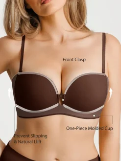Seamless Non-Slip Push-Up Shaping Strapless Bra