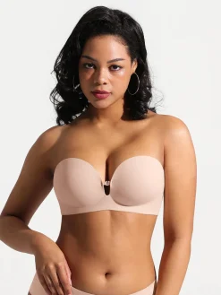 Seamless Non-Slip Push-Up Shaping Strapless Bra