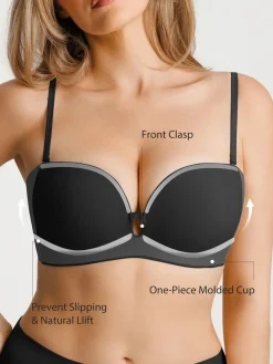 Seamless Non-Slip Push-Up Shaping Strapless Bra