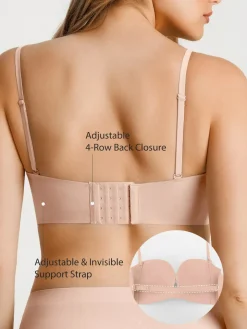 Seamless Non-Slip Push-Up Shaping Strapless Bra