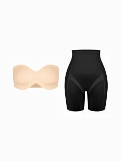 Seamless Push-Up Shapewear Bra Butt-Lifting Shorts Set