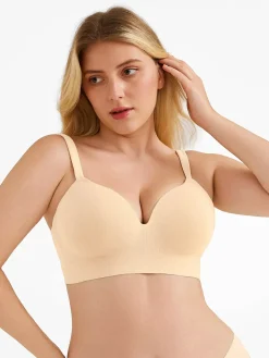 Seamless Push-Up Wireless Full Coverage Bra