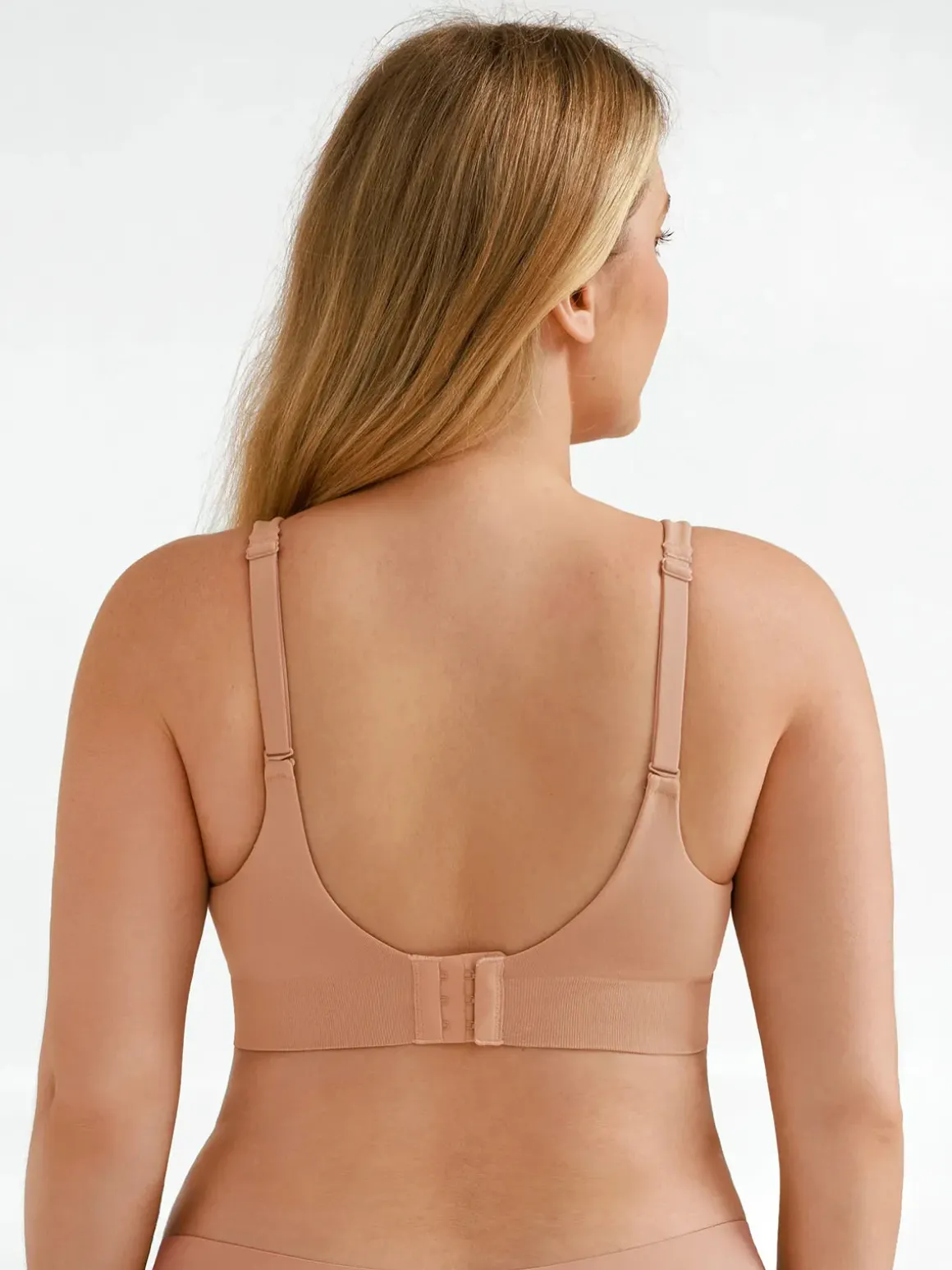 Seamless Wireless Adjustable Wide-Strap T-Shirt Bra