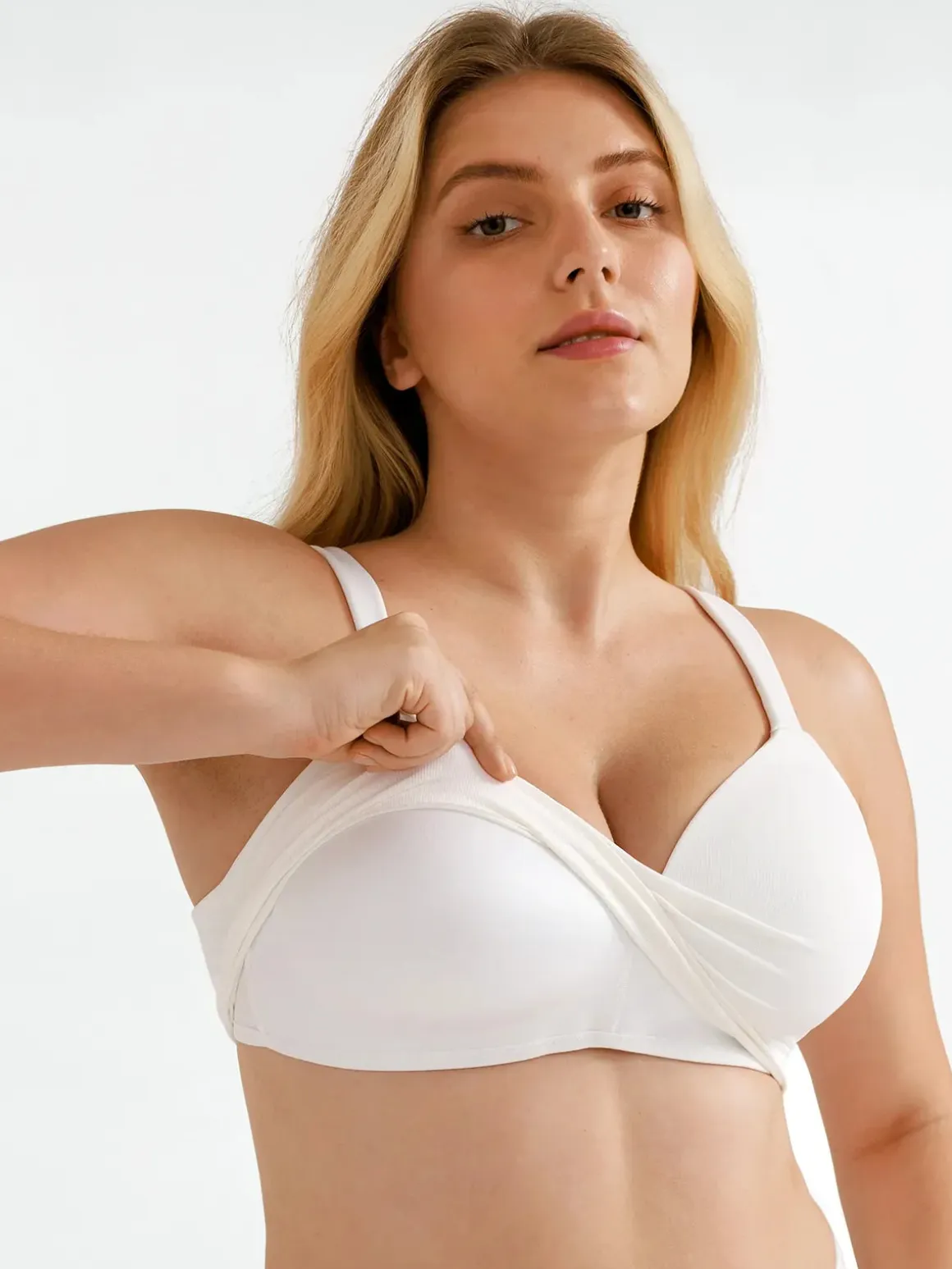 Seamless Wireless Adjustable Wide-Strap T-Shirt Bra