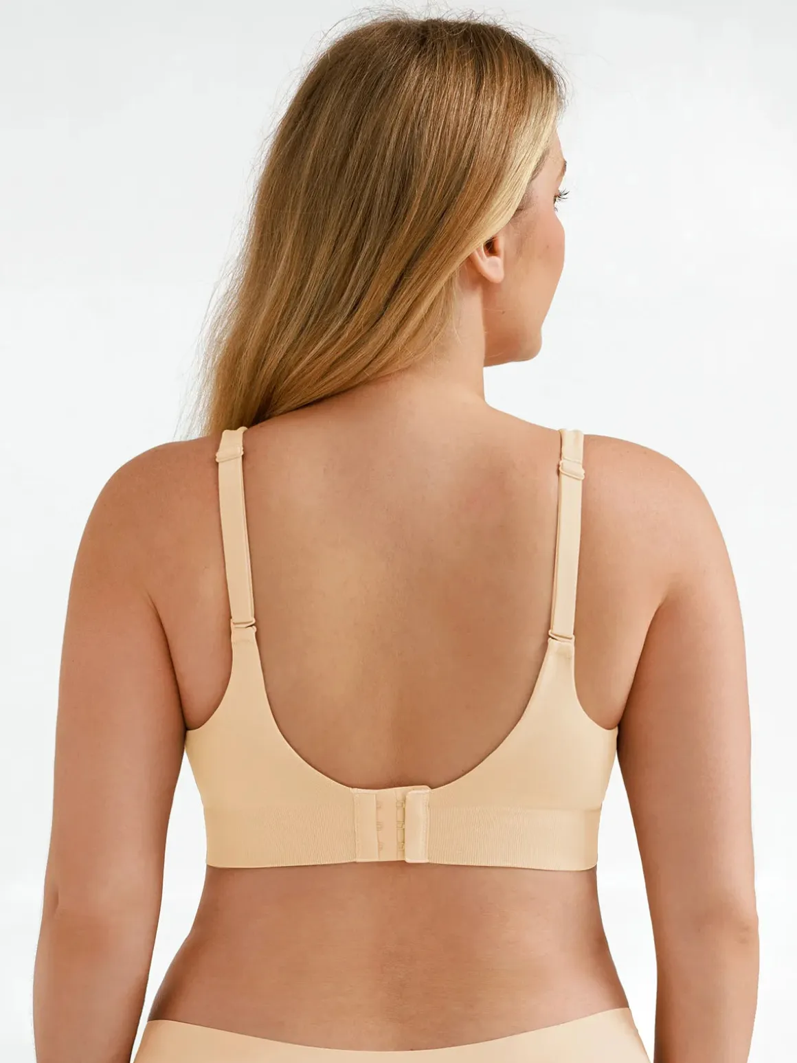 Seamless Wireless Adjustable Wide-Strap T-Shirt Bra
