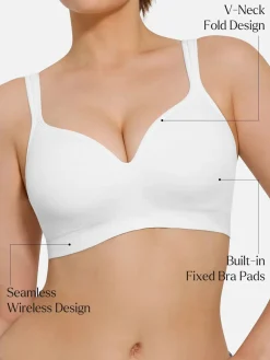 Seamless Wireless Adjustable Comfort Support Bra