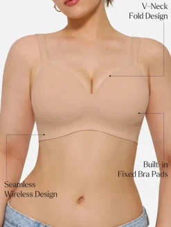 Seamless Wireless Adjustable Comfort Support Bra