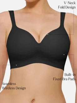 Seamless Wireless Adjustable Comfort Support Bra
