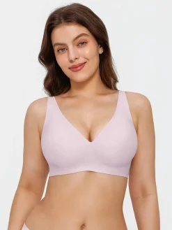 Seamless Wireless Jelly Comfort Plunge Bra