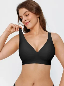 Seamless Wireless Jelly Comfort Plunge Bra