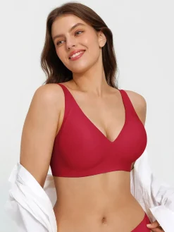 Seamless Wireless Jelly Comfort Plunge Bra