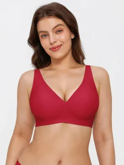 Seamless Wireless Jelly Comfort Plunge Bra
