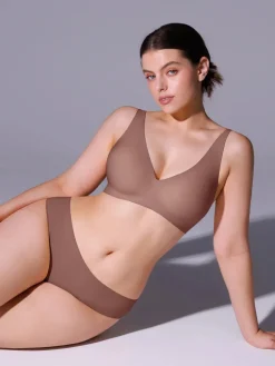 Seamless Wireless Jelly Comfort Plunge Bra