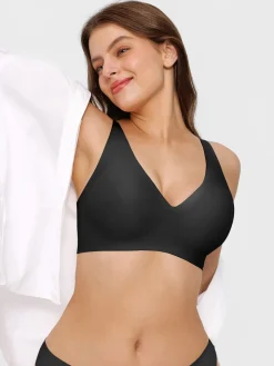 Seamless Wireless Jelly Comfort Plunge Bra