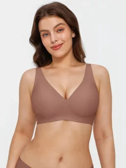 Seamless Wireless Jelly Comfort Plunge Bra