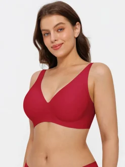 Seamless Wireless Jelly Comfort Plunge Bra