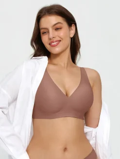 Seamless Wireless Jelly Comfort Plunge Bra