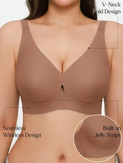 Seamless Wireless Jelly Contour Support Bra