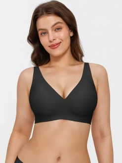 Seamless Wireless Jelly Leopard Contour Minimizer Support Bra