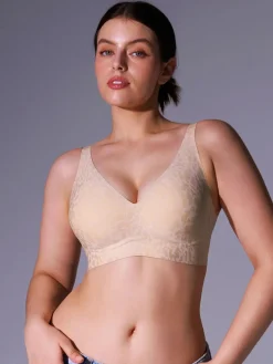 Seamless Wireless Jelly Leopard Contour Minimizer Support Bra