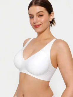 Seamless Wireless Jelly Leopard Contour Minimizer Support Bra