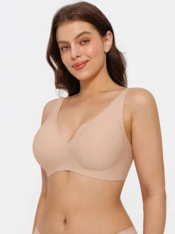 Seamless Wireless Jelly Leopard Contour Minimizer Support Bra