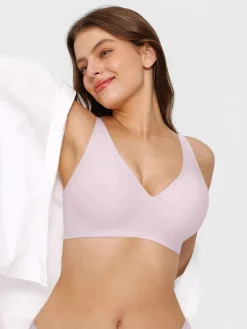 Seamless Wireless Jelly Leopard Contour Minimizer Support Bra