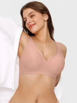 Seamless Wireless Jelly Leopard Contour Minimizer Support Bra