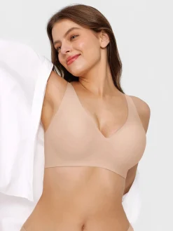 Seamless Wireless Jelly Leopard Contour Minimizer Support Bra
