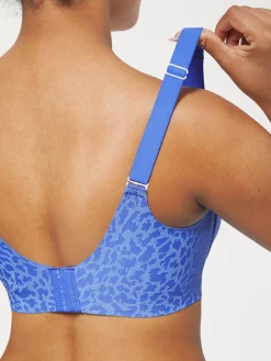 Seamless Wireless Jelly Leopard Contour Minimizer Support Bra