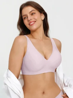 Seamless Wireless Jelly Leopard Contour Minimizer Support Bra