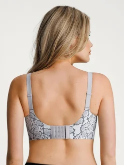 Seamless Wireless Jelly Leopard Contour Minimizer Support Bra