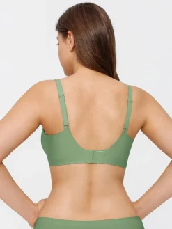 Seamless Wireless Jelly Leopard Contour Minimizer Support Bra