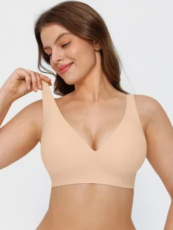 Seamless Wireless Jelly Leopard Contour Minimizer Support Bra