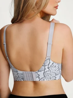 Seamless Wireless Jelly Leopard Contour Minimizer Support Bra