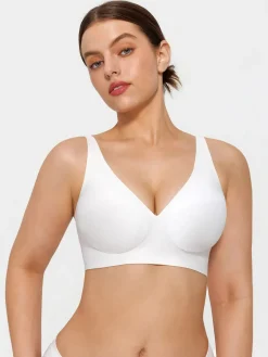Seamless Wireless Jelly Leopard Contour Minimizer Support Bra